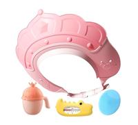 Shower cap, shampoo cap, hair wash hat with water temperature gauge and shampoo cup - shampoo cap with shampoo brush, makes bathing