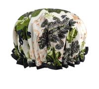Shower Cap, Shower Cap Reusable Waterproof, Shower Caps, Shower Cap for Women, Shower Caps for Women Reusable Waterproof, Shower Cap Double Protection Layers Elastic (Green)