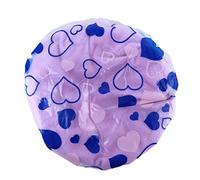 Shower Cap Snowflake Pattern Thick Waterproof Shower Cap Hair Dry Bath Hat Double Layer Printed Spa Head Cover For Women,Purple Love Sturdy And Practical