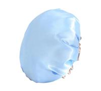 Shower Cap Thickened Adult Double-layer Waterproof Bath Hat Double Layer Shower Hair Cover Women Supplies Shower Caps Bathroom Accessories(Blue)