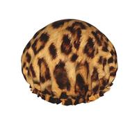 Shower Cap wild animal print Bath Cap Designed for Women Waterproofs Double Layer