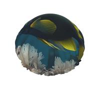 Shower Cap with A Beautiful fish Print for Women Comfortable Durable and Not Tight Hair Protection Accessory