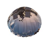 Shower Cap with Elastic Reusable Bath Cap for Women Soft Double Layer Waterproof Hair Cap International Space Station Shower Caps for Long Short and Curly Hairs