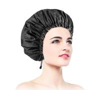 Shower Caps, Double Layer & Adjustable Bathing Cap for Shower, Extra Large Reusable Hair Cap for Women, Waterproof Exterior & EVA Lining, Oversized Design for All Hair Lengths/Style
