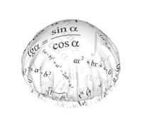 Shower Caps for Women, Print Equation Math Reusable Hair Cap for Shower, Double Layers Hair Cap for Shower with Peva Lining and Elastic Rope