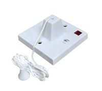 Shower Ceiling Pull Cord Electrical Switch, 45 Amp Double Pole with Neon Light