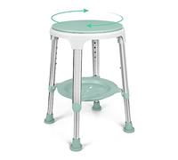 Shower Chair for Inside Shower, FSA/HSA Eligible Swivel Shower Stool 350lbs, Adjustable Tub Chair and Bathroom Stool with Storage Tray for Seniors, Elderly, Bath Handicap & Disabled