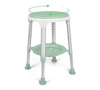 Shower Chair for Inside Shower, FSA/HSA Eligible Swivel Shower Stool 350lbs, Adjustable Tub Chair and Bathroom Stool with Storage Tray for Seniors, Elderly, Bath Handicap & Disabled