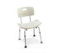 Shower chair / Stool with Back Rest - Height Adjustable