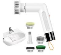 Shower Cleaning Brush, Multifunctional Intelligent Rotating Brush - Electric Cordless with Replaceable Heads for Tiles, Seals and