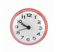 Shower Clock with Suction Cup, Silent Non Ticking Battery Operated Bathroom Clock for Wall Mirror, Clear Red Digital Display (Aaa Battery Not Included)