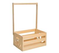 Shower Closet Basket Nursery Organizer Small Portable Diaper Clothes | Wooden Shower Nursery Crate Closet Blanket Clothes Toys for Gender Reveal Pregnancy Parents Kids Home