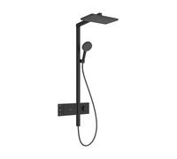Shower Column Hansgrohe Raindance Alive Q 210/340, 2 Sprays, EcoSmart, ShowerSelect Comfort Black Mat 24591670