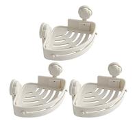 Shower Corner Organizer,3-Tier Toilet Shelves,With Hooks Suction Cup Shower Board Load Capacity 18kg | For Bathroom Hotel Home Apartment Student Room Shampoo Towel