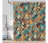 Shower Curtain 200x220cm Mould Proof Resistant Waterproof Bathroom Curtains Polyester Fabric Curtain Magnetic Weighted Hem with 12 Hooks Machine Washable Quick Dry for Bath Tub and Shower Stall K11396