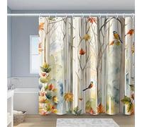 Shower Curtain 200x220cm Mould Proof Resistant Waterproof Bathroom Curtains Polyester Fabric Curtain Magnetic Weighted Hem with 12 Hooks Machine Washable Quick Dry for Bath Tub and Shower Stall K11508