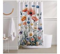 Shower Curtain 47.24x70.87 INCH Shower Curtains for Bathroom Plant Bath Curtain Waterproof Quick-Drying Polyester Machine Fabric, Weighted Hem, Bathtub Curtains Flower for Bath Tub Showers Stall R2-56