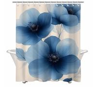 Shower Curtain 90cm x 180cm Long Shower Curtain Light Blue Bathroom Curtains Waterproof Polyester Fabric 12 Hooks, Weighted Hem, Machine Washable Beige Curtains for Wet Room Outdoor Garden Decor 2Y#36