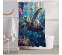 Shower Curtain 94.49x78.74 INCH Shower Curtains for Bathroom Animal Bath Curtain, Waterproof Quick-Drying Polyester Machine Fabric, Weighted Hem, Bathtub Curtains Sea Turtles for Bath Tub Stall R2-8