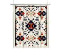 Shower Curtain Beige, Extra Long Shower Curtain for Bathroom 200x180 cm, Bathroom Curtains Boho with 12 Metal Hooks, Waterproof Polyester Fabric Bathtub Curtains Quick Dry for Wet Room, Garden D-72