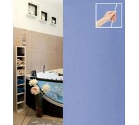 Shower Curtain Blue 140 x 240 cm. Space-saving, Ceiling Mounting