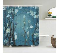 Shower Curtain Blue Bird Shower Curtains Mould Proof Resistant Washable Polyester Shower Curtains Quick Dry Bathroom Curtains Durable Wet Room Shower Curtain with 12 Hooks 150x180cm