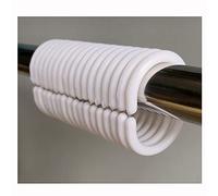 Shower Curtain C-shaped Plastic Hook White Buckle Ring Hanging Clothes Hook Accessories 1.1 Inch Ring for Curtain Rod Curtain Rod Clip Rings(SET OF 24)