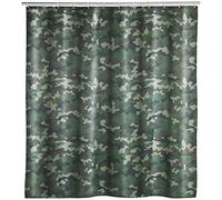 Shower Curtain Camouflage 180 x 200 cm incl. Rings Bathtub Curtain