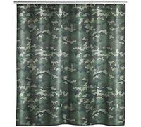 Shower Curtain Camouflage 180 x 200 cm incl. Rings Bathtub Curtain