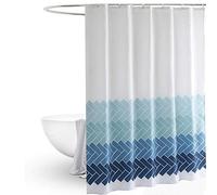 Shower Curtain Chevron Geometric Bath Shower Curtains Mould Proof & Mildew Resistant Waterproof Bathroom Curtains with hooks,Polyester,180 x 180 cm(Turquoise Stripe)
