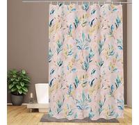Shower Curtain Clove Powder, Extra Long Shower Curtain 180x200cm, Simplicity Bathroom Curtains, Waterproof Polyester Fabric, Weighted Hem with 12 Hooks, Modern Bathroom Design for Home & Hotel W1-23