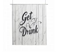 Shower Curtain Funky Extra Long Shower Curtain 180x200 Weighted Bathroom Curtains Letter Waterproof Polyester Fabric Bath Curtains with 12 Hooks Quick Dry Washable for Wet Room Bathtub Home Decor G-87