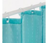Rayen Shower Curtain - Waterproof Polyester, Quick-Dry, Opaque, 180 x 200 cm, Blue/White