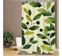 Shower Curtain Green,Extra Long Shower Curtain 200x200cm,Simplicity Bathroom Curtains,Waterproof Polyester Fabric,Weighted Hem with 12 Hooks,Modern Bathroom Design for Home,Dormitory & Hotel W1-17