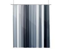 Shower Curtain Grey, Extra Long Shower Curtain for Bathroom 240x200 cm, Bathroom Curtains Striped with 12 Metal Hooks, Waterproof Polyester Fabric Bathtub Curtains Quick Dry for Wet Room, Garden A-48