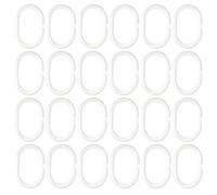 Shower Curtain Hooks, 24 PCS Shower Curtain Rings, White Plastic C-Shaped Hooks, for Shower Rods