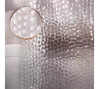 Shower Curtain Liner 8G EVA Thick Shower Curtain with Heavy Duty 3 Bottom Magnets, Shower Liner for Shower Stall, Bathtubs, 3D Pebble Pattern