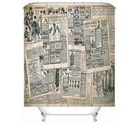 Shower Curtain Liner Extra Long N&Y HOME Fabric Shower Curtain Newspaper Shower Curtain Liner In Bulk J Queen New York Shower Curtains Polyester White Black, 120X180Cm