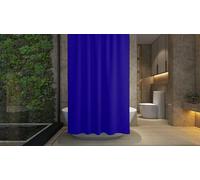 Shower Curtain - Made of PEVA, Water Repellent, Mildew Resistant, 180x180cm, 71x71inch, Rail Hooks,Feather Light, Ultra-Thin, Wet Rooms, Shower, Bath, Plain, Vibrant Colours (Royal Blue)