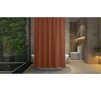 Shower Curtain - Made of PEVA, Water Repellent, Mildew Resistant, 180x180cm, 71x71inch, Rail Hooks,Feather Light, Ultra-Thin, Wet Rooms, Shower, Bath, Plain, Vibrant Colours (Chocolate Brown)