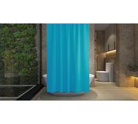 Shower Curtain - Made of PEVA, Water Repellent, Mildew Resistant, 180x180cm, 71x71inch, Rail Hooks,Feather Light, Ultra-Thin, Wet Rooms, Shower, Bath, Plain, Vibrant Colours (Hot Blue)