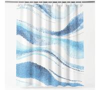 Shower Curtain Mould Proof Resistant Waterproof Modern Minimalist Abstract Fresh Summer Polka Dot Flowing Waves Bathroom Curtains With Hooks Polyester Shower Curtains For Bathroom 180 x 200 cm