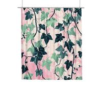 Shower Curtain Pink, Extra Long Shower Curtain for Bathroom 200x180 cm, Bathroom Curtains Rattan with 12 Metal Hooks, Waterproof Polyester Fabric Bathtub Curtains Quick Dry for Wet Room, Garden R-76