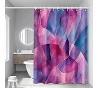 Shower Curtain Pink Purple Mould Resistant Shower Curtains for Bathroom Polyester Washable Bathroom Curtains Anti Mould Durable Wet Room Bath Curtain Decor with 12 Hooks 200x220cm