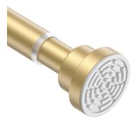 Shower Curtain Pole Extendable Curtain Poles 79-126 Cm Tension Rods For Curtains Extendable No Drill Shower Curtain Rail Non-Slip Gold Shower Pole for Bathroom Kitchen Bedroom