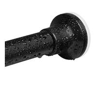Shower Curtain Pole No Drill, Matte Black 72-134 CM Spring Pole Adjustable Tension Shower Curtain Rod for Bathroom Shower Curtain, Windows Curtain, Closet