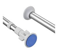 Shower Curtain Pole Tension Rods for Curtains Shower Curtain Rail Extendable Curtain Poles No Drill for Window Bathroom Bedroom and Doorway 158-295cm