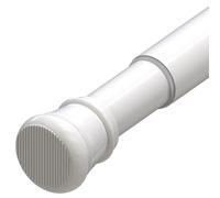 Shower Curtain Pole White No Drill Curtain Pole Extendable Curtain Poles Curtain Rods Extendable for Windows,Shower,Wardrobe (73-115cm/1pc）