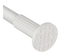 Shower Curtain Poles Without Drilling, 228cm-277cm Long Tension Curtain Rod,Extendable Stainless Steel Curtain Pole for Bath,Closet,Wardrobe,Door,Kitchen (White, 228-277CM(Φ32mm))