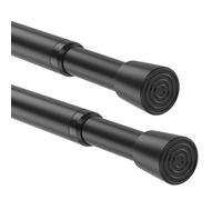 Shower Curtain Rail Extendable Curtain Poles 68-100cm Tension Rods for Curtains Black 2pc Curtain Rods Extendable Shower Curtain Rod Telescopic Curtain Pole No Drilling for Windows,Bathroom,Closet